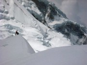 Alex on the ridge above C1