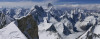 Caption View from the summit of Gashebrum 2 (8035m) towards Broad Peak (8047m) and K2 (8611m, the highest mountain visible in the photo) - Photo Alex Gavan